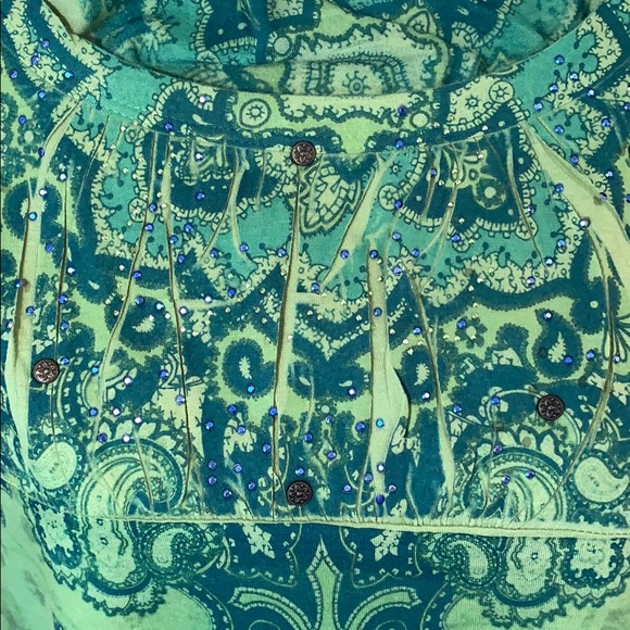 Boho tunic cap sleeve EUC - Picture 3 of 4